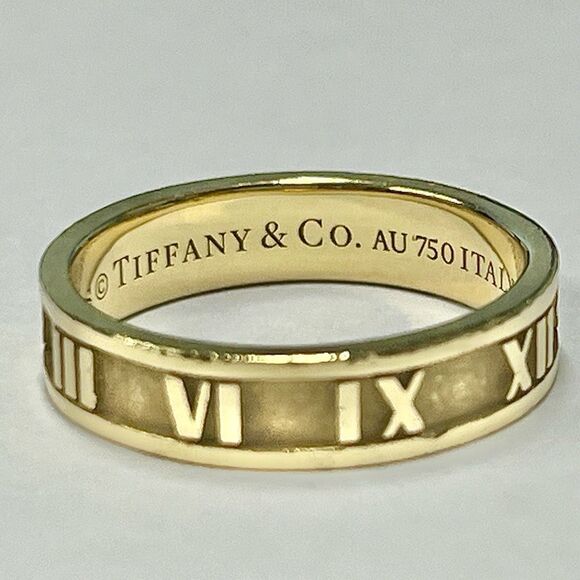 Retired Tiffany & Co. Atlas  Band - 18k Yellow Gold - sz 5.5 - Picture 13 of 16